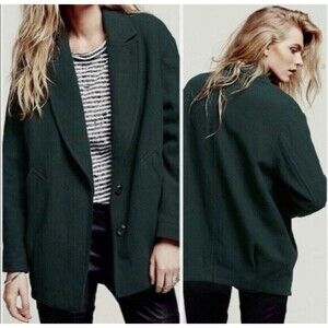 Free People Dark Green Blazer